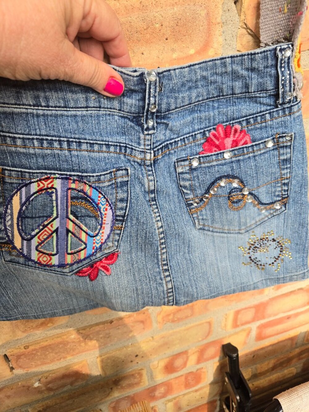 Blue Jean Hippie Purse